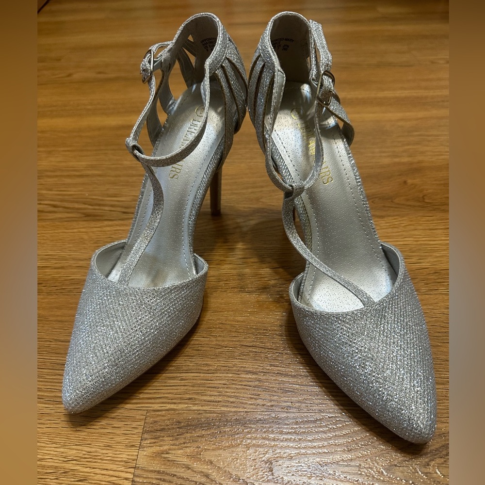 Elegant Silver Women's Heels